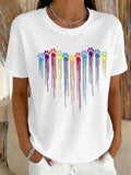 Women's Paws Print Waffle T-shirt