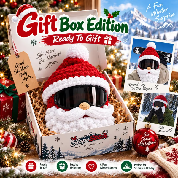 🎅🏂 3D Christmas Knit Ski Mask | Warm Full-Face Cover in 3 Festive Styles for Ski Trips, Parties & Winter Adventures ❄️